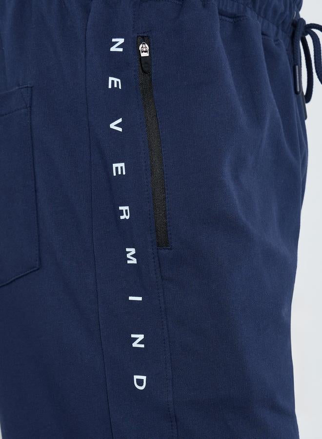 Styli Men Navy Blue Relaxed Fit Joggers - Image 2